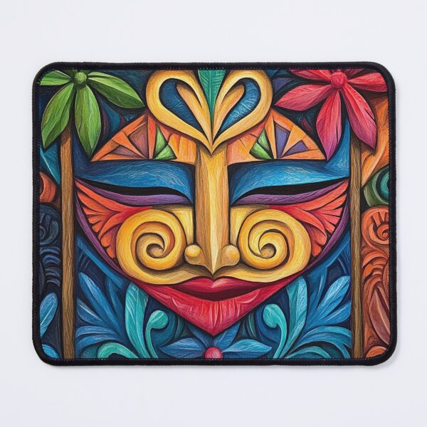 Item preview, Wood Colorful Tapa Tribal Polynesian Tonga Art designed and sold by GrinGalore.