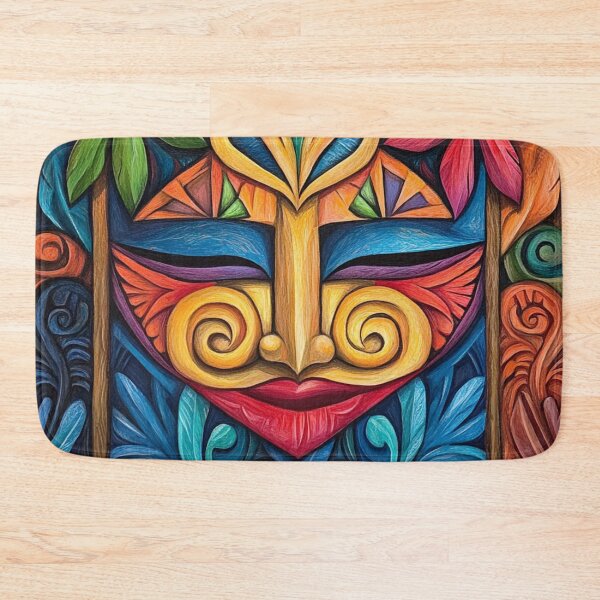Artikelvorschau, Holz bunte Tapa Tribal polynesische Tonga Kunst entworfen und verkauft von GrinGalore.