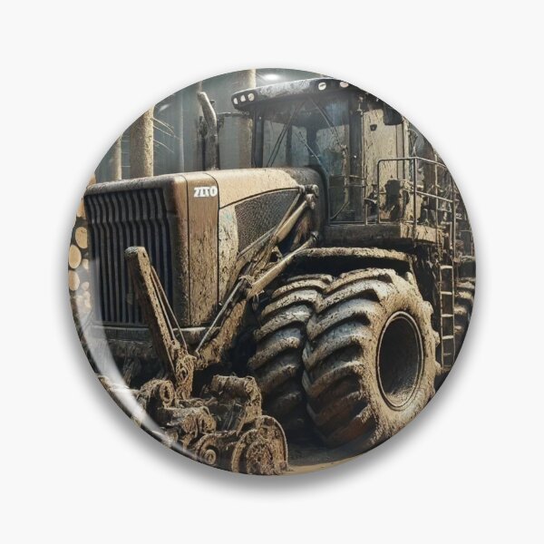 Item preview, Logging Tractor in a Muddy Forest designed and sold by EndOfRainbowArt.