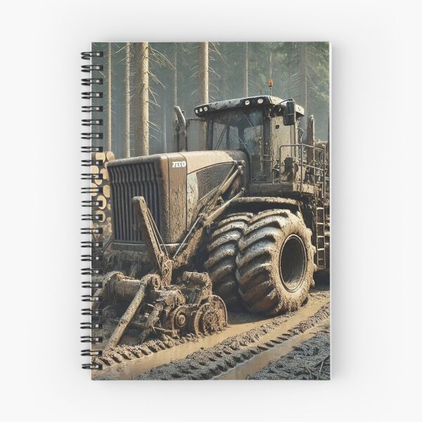 Item preview, Logging Tractor in a Muddy Forest designed and sold by EndOfRainbowArt.