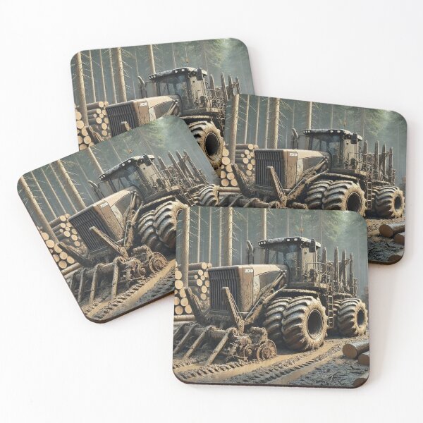 Item preview, Logging Tractor in a Muddy Forest designed and sold by EndOfRainbowArt.