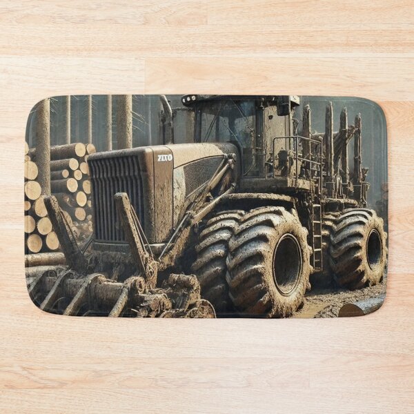 Item preview, Logging Tractor in a Muddy Forest designed and sold by EndOfRainbowArt.