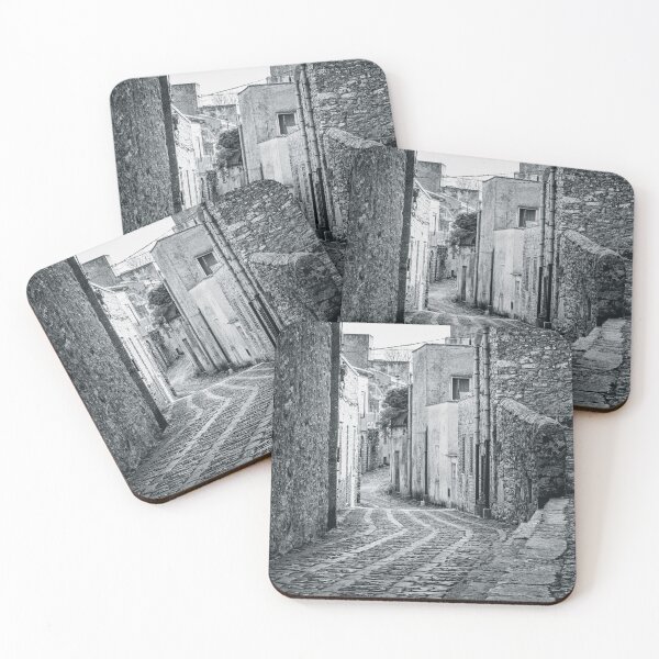 Item preview, Street in Erice Sicily Monochrome designed and sold by PhotoArt by Joan Carroll.