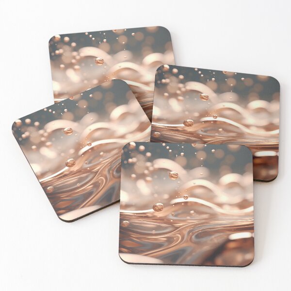 Item preview, 3D depiction of a dynamic copper liquid with light-reflective bubbles designed and sold by anytka.