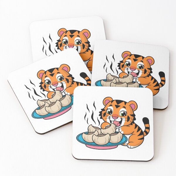 Item preview, Tiger eating Dumplings designed and sold by Kids GobbleGala.