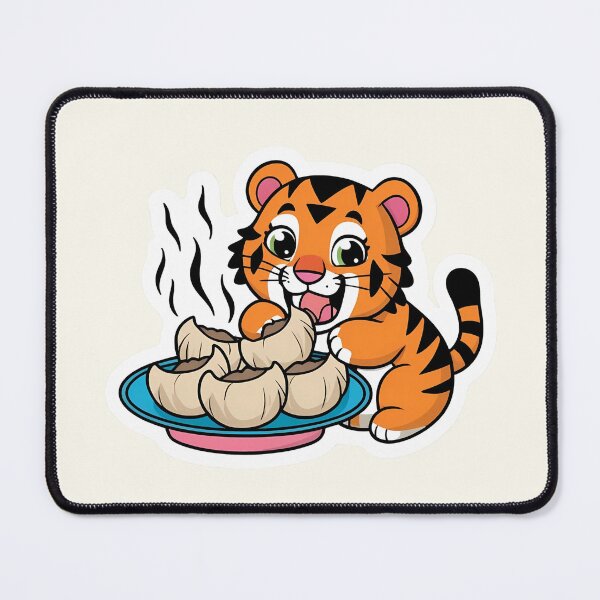 Item preview, Tiger eating Dumplings designed and sold by Kids GobbleGala.