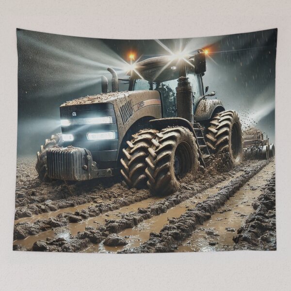 Item preview, Tractor in Heavy Rain designed and sold by EndOfRainbowArt.