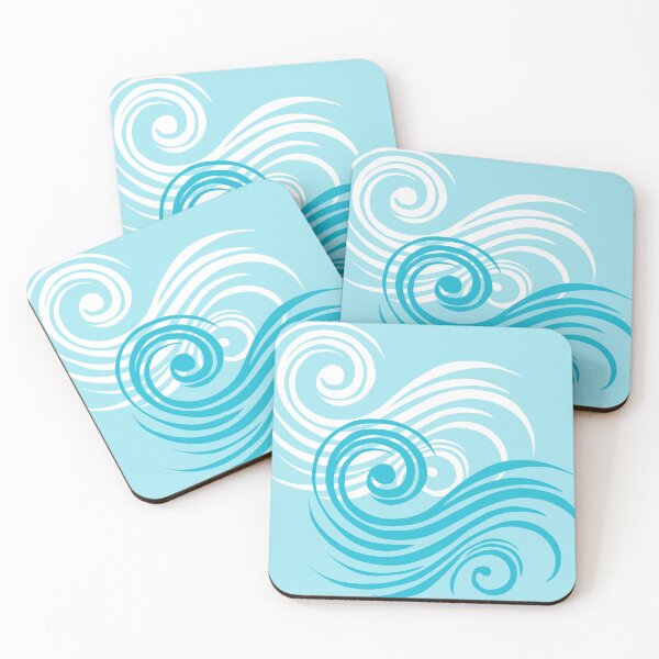 Item preview, Light Turquoise Waves - a Touch of Elegance, Unique designed and sold by villacreativa.