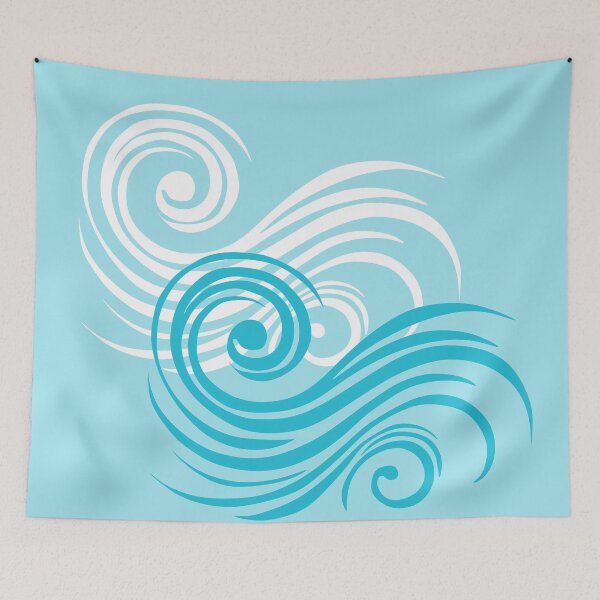 Item preview, Light Turquoise Waves - a Touch of Elegance, Unique designed and sold by villacreativa.