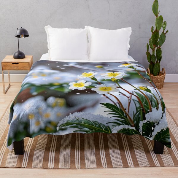 Item preview, Cute yellow flower in winter. designed and sold by PatDoArt.