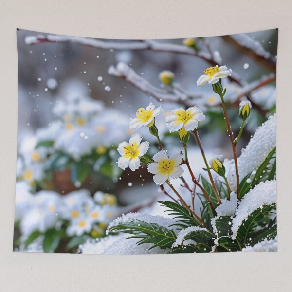 Item preview, Cute yellow flower in winter. designed and sold by PatDoArt.