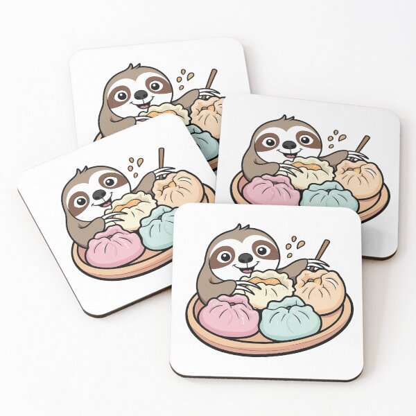 Item preview, Sloth eating Dumplings - Gobble Gala designed and sold by Kids GobbleGala.