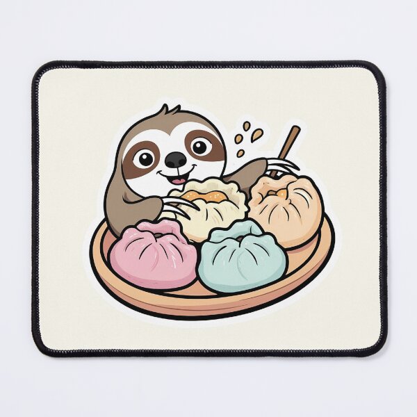 Item preview, Sloth eating Dumplings - Gobble Gala designed and sold by Kids GobbleGala.