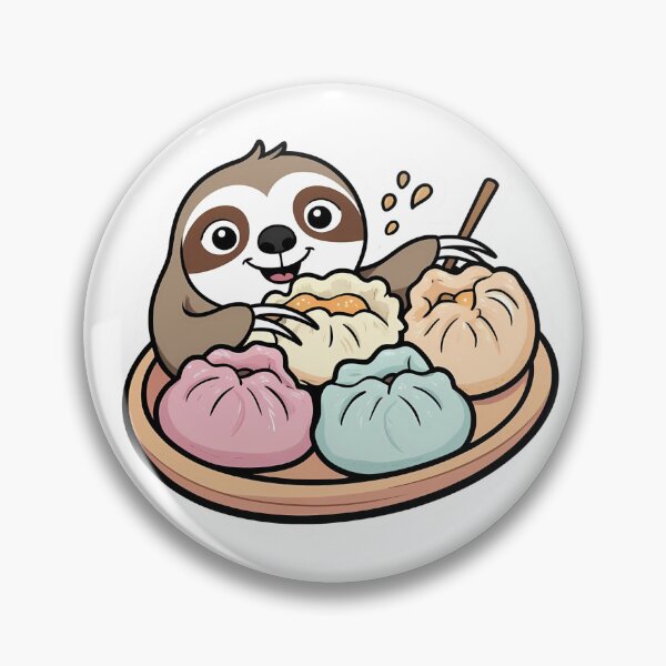 Item preview, Sloth eating Dumplings - Gobble Gala designed and sold by Kids GobbleGala.