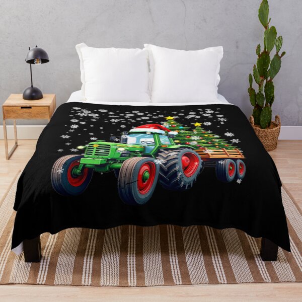 Item preview, Santa Tractor Farmer Drives Christmas Tractor Tree Lights Funny Gift for Kids Women Men designed and sold by JUSTBEELEGANT.