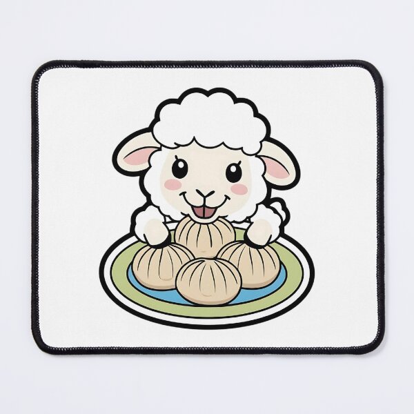 Item preview, Sheep eating Dumplings - Gobble Gala designed and sold by Kids GobbleGala.