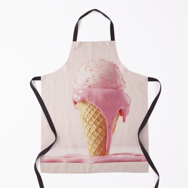 Item preview, Melting pink ice cream cone on table designed and sold by anytka.