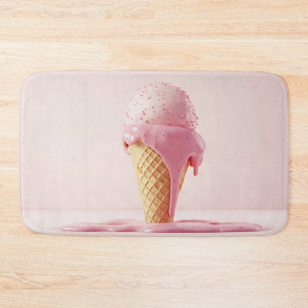 Item preview, Melting pink ice cream cone on table designed and sold by anytka.