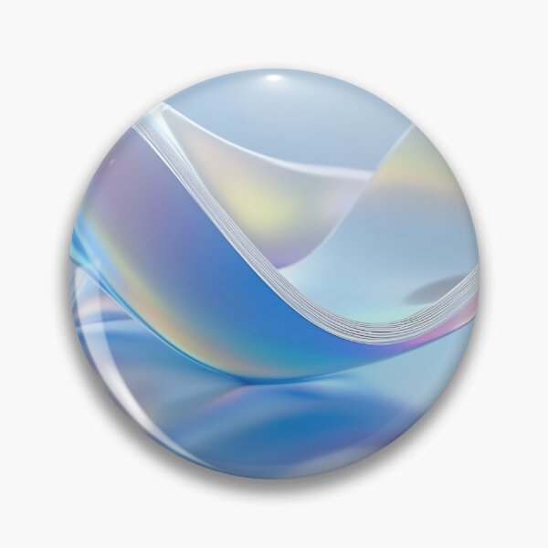 Item preview, A delicate wave of iridescent film gracefully undulates on a soft blue surface, capturing light in mesmerizing colors designed and sold by anytka.