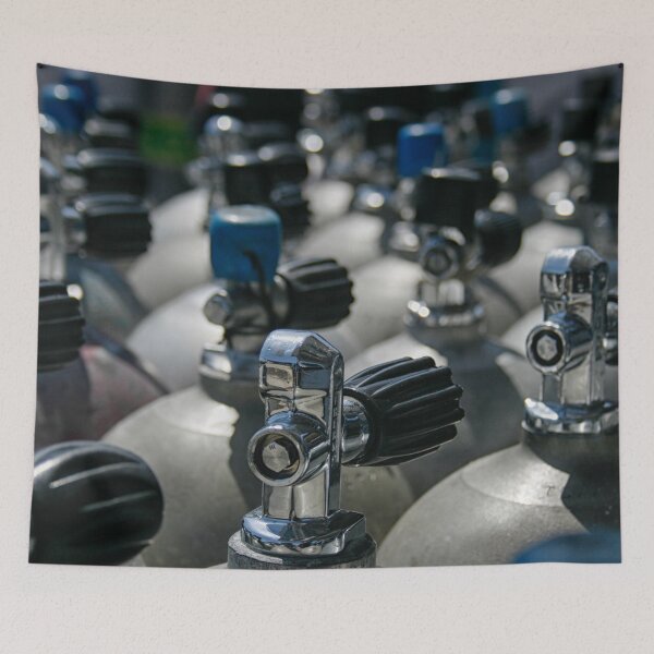 Item preview, Rows of scuba tanks in close up designed and sold by Photopat.
