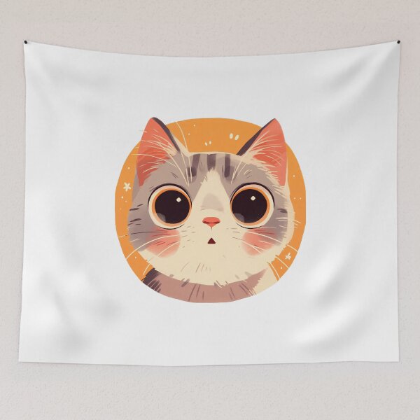 Item preview, Adorably Shocked Cat Illustration designed and sold by Windy-market.