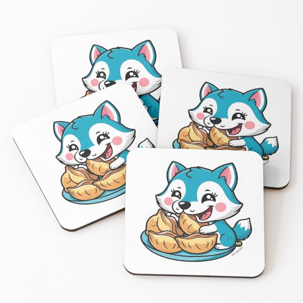 Item preview, Wolf eating Dumplings - Gobble Gala designed and sold by Kids GobbleGala.