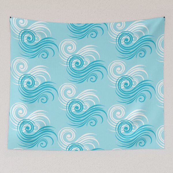 Item preview, Light Turquoise Waves - a Touch of Elegance, Pattern, Unique designed and sold by villacreativa.