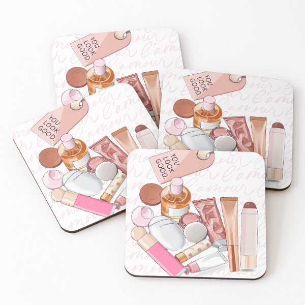Item preview, Pink Beauty Skincare Illustration - Coquette Aesthetic Art Print designed and sold by olwethubusiness.
