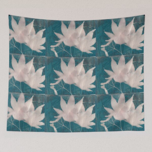Item preview, Leaves Botanical Cyanolumen designed and sold by Katherine Edwards Art.