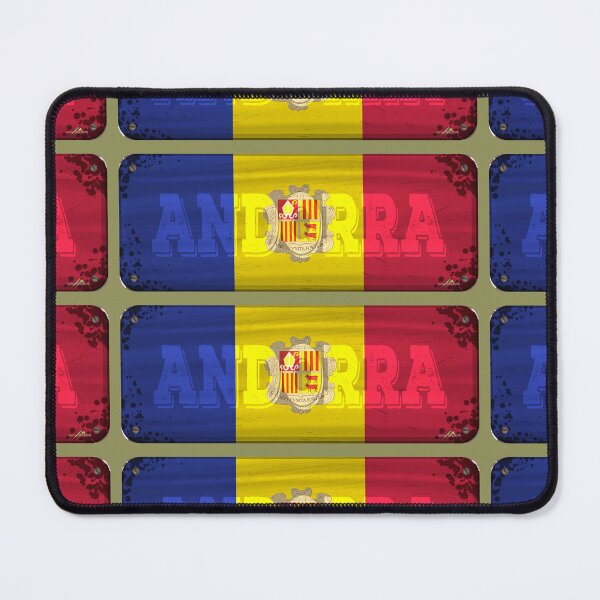 Item preview, ANDORRA Andorran Flag Sticker T-Shirt 04 designed and sold by OuterShellUK.