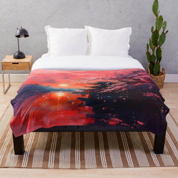 Item preview, Sakura Sunset Landscape designed and sold by Sakashi-Canvas.