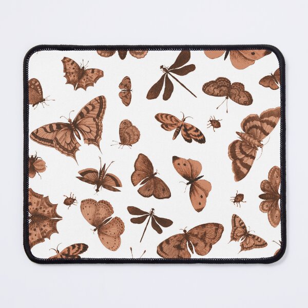 Item preview, Allover butterflies red on white designed and sold by Nostalgifique.