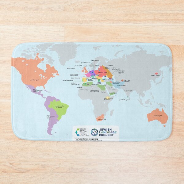 Item preview, Map of Jewish languages designed and sold by Jewish Language Project.