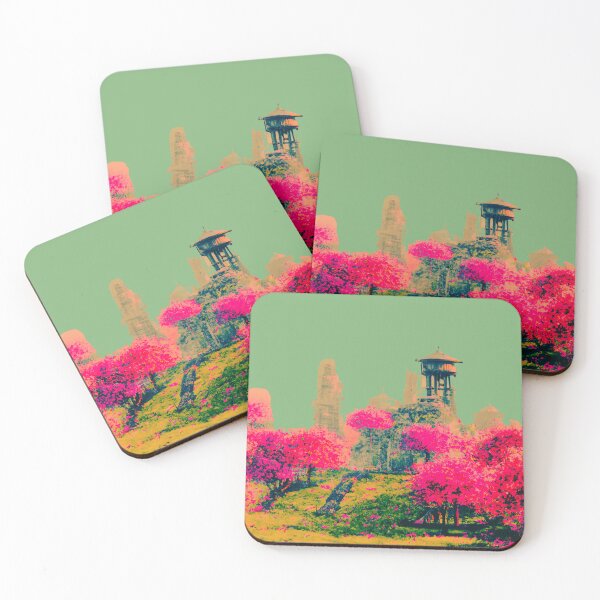 Item preview, Ancient buildings in spring of red designed and sold by MerryCrown.