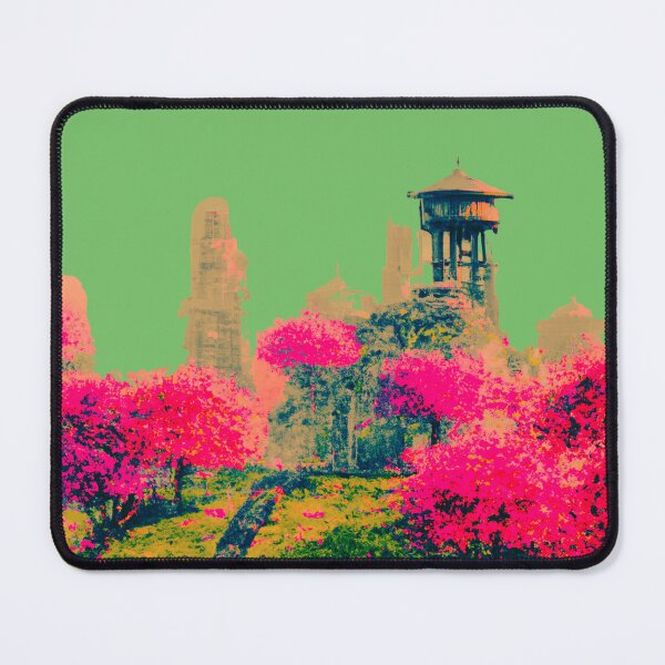 Item preview, Ancient buildings in spring of red designed and sold by MerryCrown.