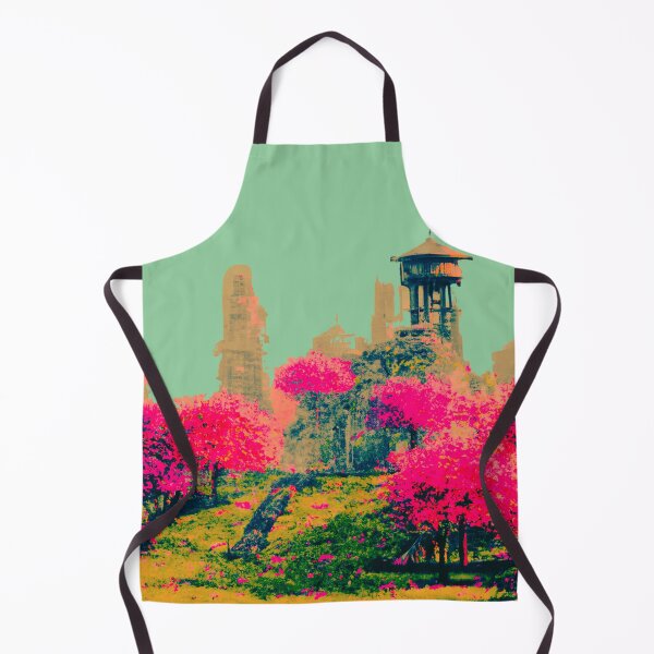 Item preview, Ancient buildings in spring of red designed and sold by MerryCrown.