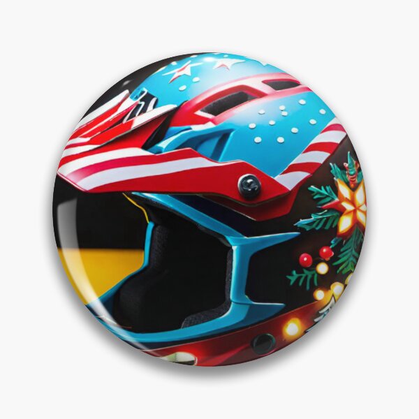 Item preview, MTB Helmet with a Holiday Twist designed and sold by GrizzlyCollective.