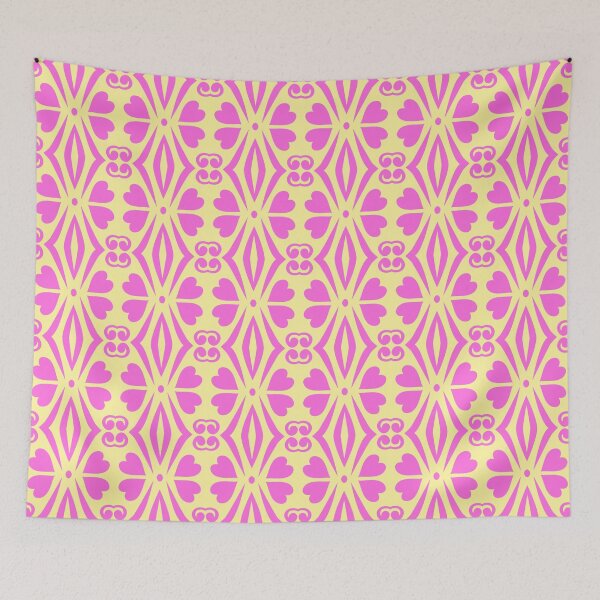Item preview, Floral Diamonds: Pink and Yellow Fantasy 1 designed and sold by AneissPiaf.