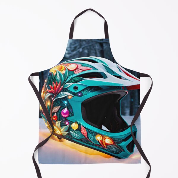 Item preview, Ride in Style: Christmas MTB Helmet designed and sold by GrizzlyCollective.
