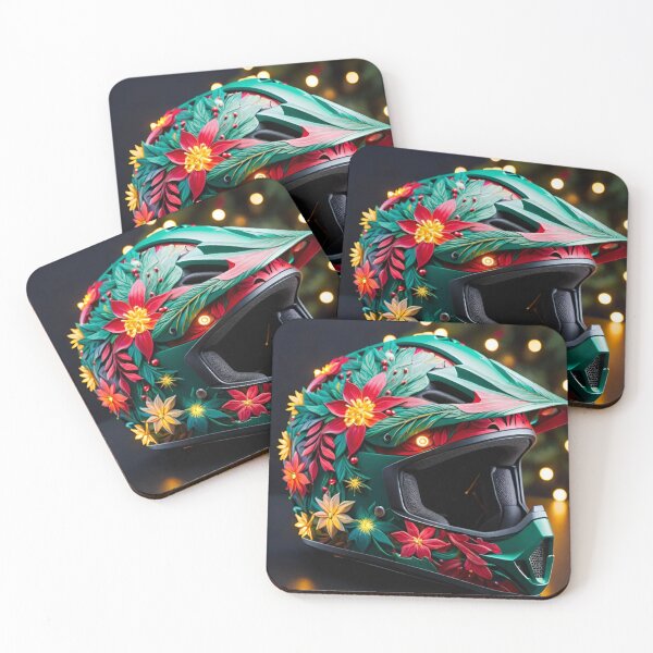 Item preview, Christmas-Themed Mountain Bike Helmet Design designed and sold by GrizzlyCollective.