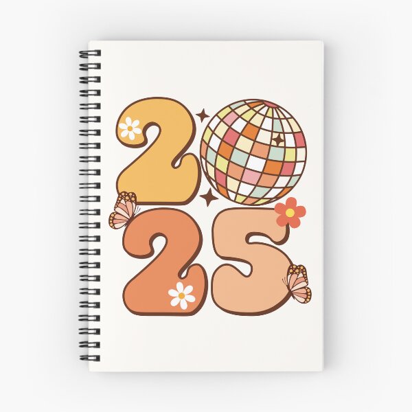 Item preview, 2025 Happy New Year Disco Groovy Flower Butterfly designed and sold by HappyDStickers.