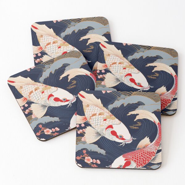 Item preview, Dancing Koi in Waves designed and sold by Kina-design.