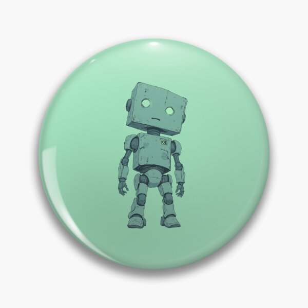 Artikelvorschau, Leuchtende Augen Ein freundlicher Bot in mintgrüner Comic-Illustration entworfen und verkauft von ShroomForge.
