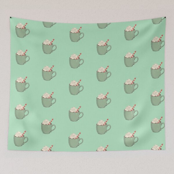 Item preview, Minty Hot Cocoa Delight - A quaint style illustration  designed and sold by MadeByHaresShop.