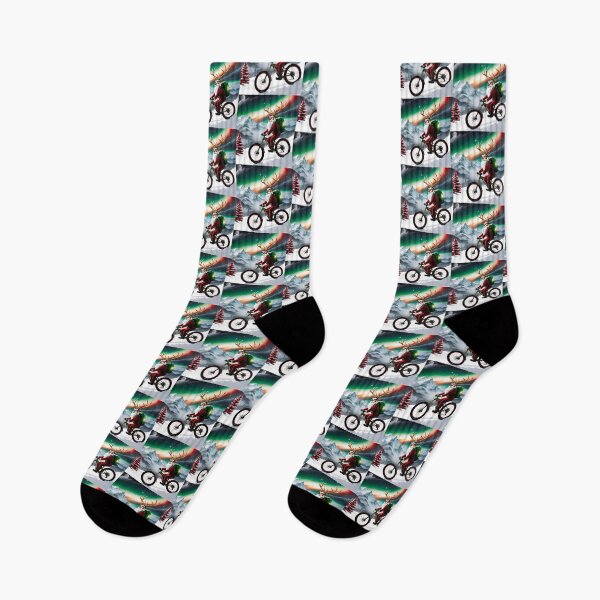 Item preview, Santa’s Reindeer Shredding Trails on MTB designed and sold by GrizzlyCollective.
