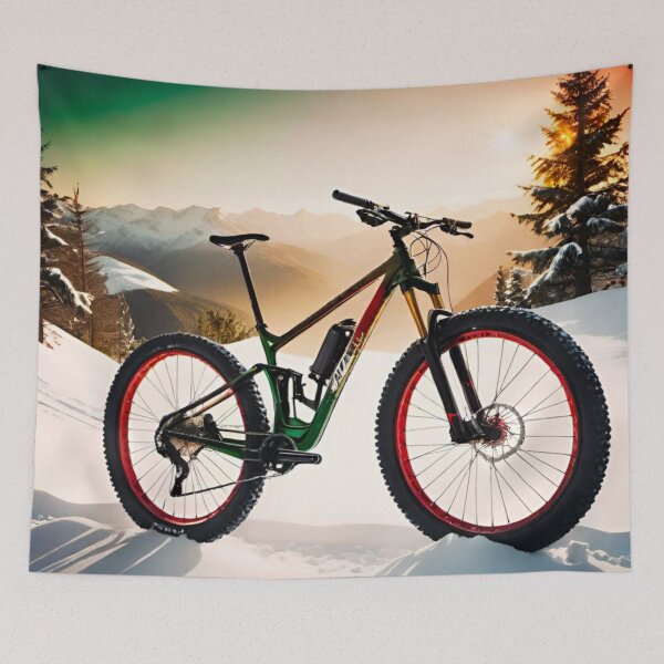 Item preview, Christmas Snow MTB Ride Adventure Awaits designed and sold by GrizzlyCollective.