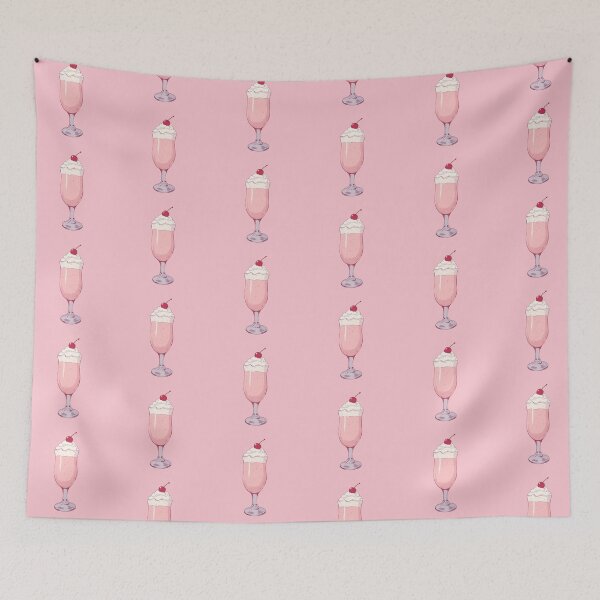 Item preview, Strawberry Delight in Pastel Pink  Comic Illustration designed and sold by MadeByHaresShop.