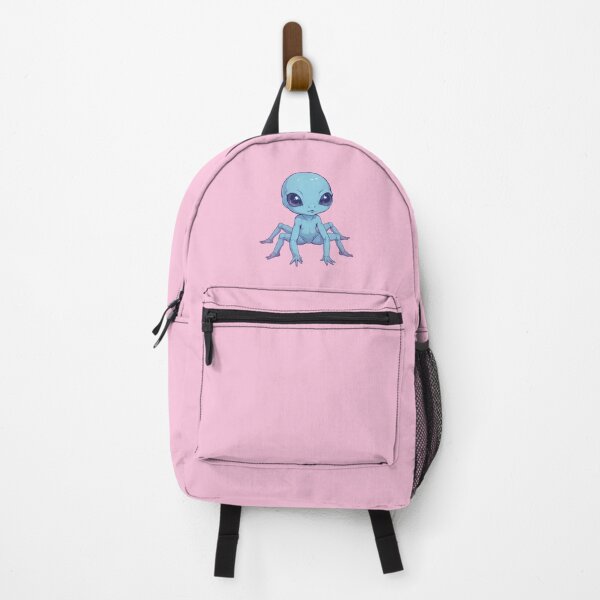 Item preview, Blue Six-Legged Alien in Pink Pastels - A Comic Illustration designed and sold by MadeByHaresShop.