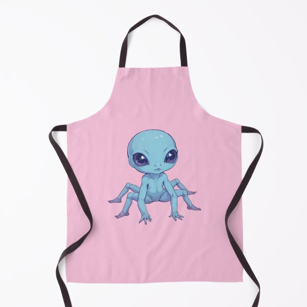 Item preview, Blue Six-Legged Alien in Pink Pastels - A  Comic Illustration designed and sold by MadeByHaresShop.
