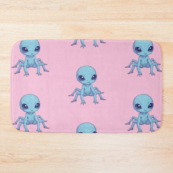 Item preview, Blue Six-Legged Alien in Pink Pastels - A  Comic Illustration designed and sold by MadeByHaresShop.